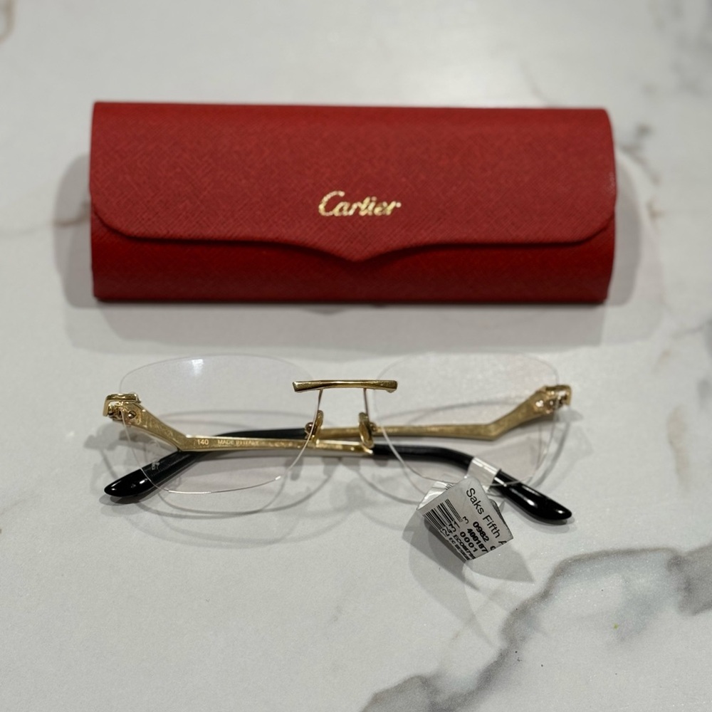 Cartier Gold and Black Eyewear